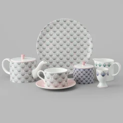 Jo Deakin Zighy Teapot in Grey & Blush Pink- Teapots