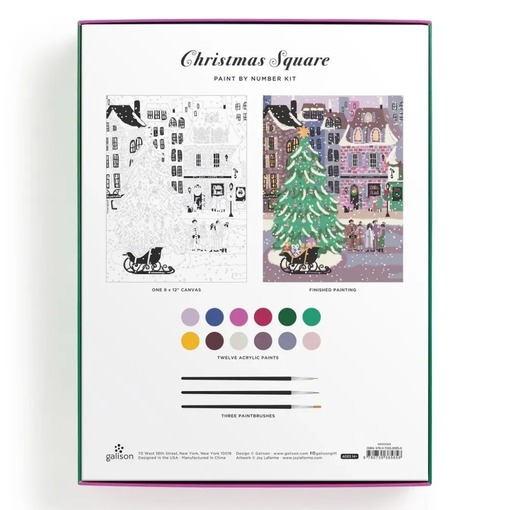 Joy Laforme Christmas Square Paint by Number Kit- Coloring Books & Crafts