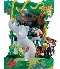 Jungle Animals Swing Card- Greeting Cards