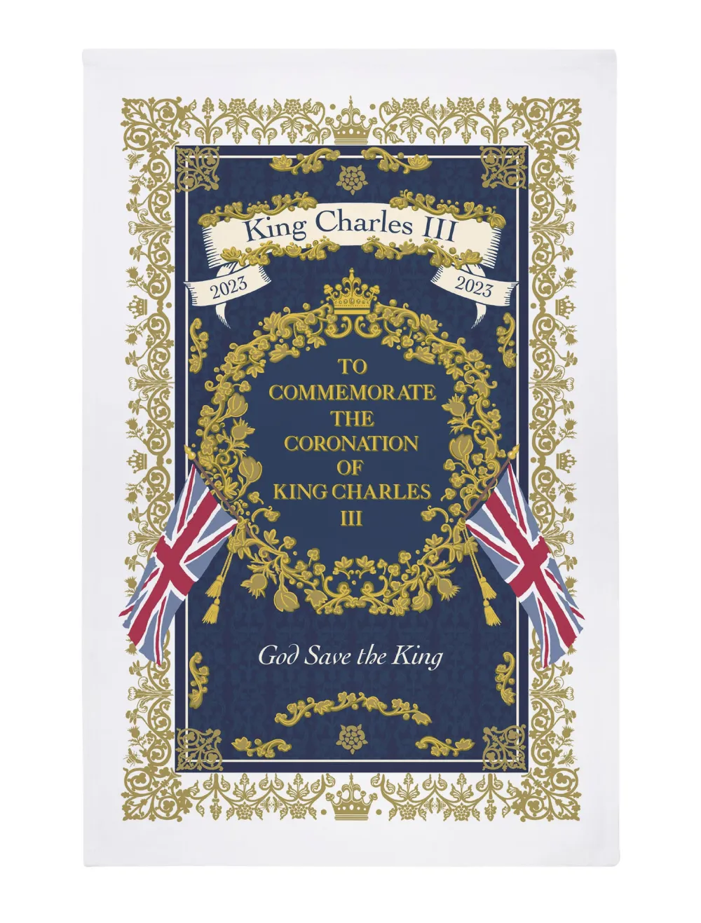 King Charles III Coronation Regal Tea Towel- Souvenirs|King Charles Iii