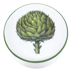 Kitchen Garden Artichoke Round Trinket Box- Halcyon Days Enamels