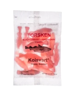Kolsvart Torsken Blackcurrant & Raspberry Candy Fish 120g- Sweets