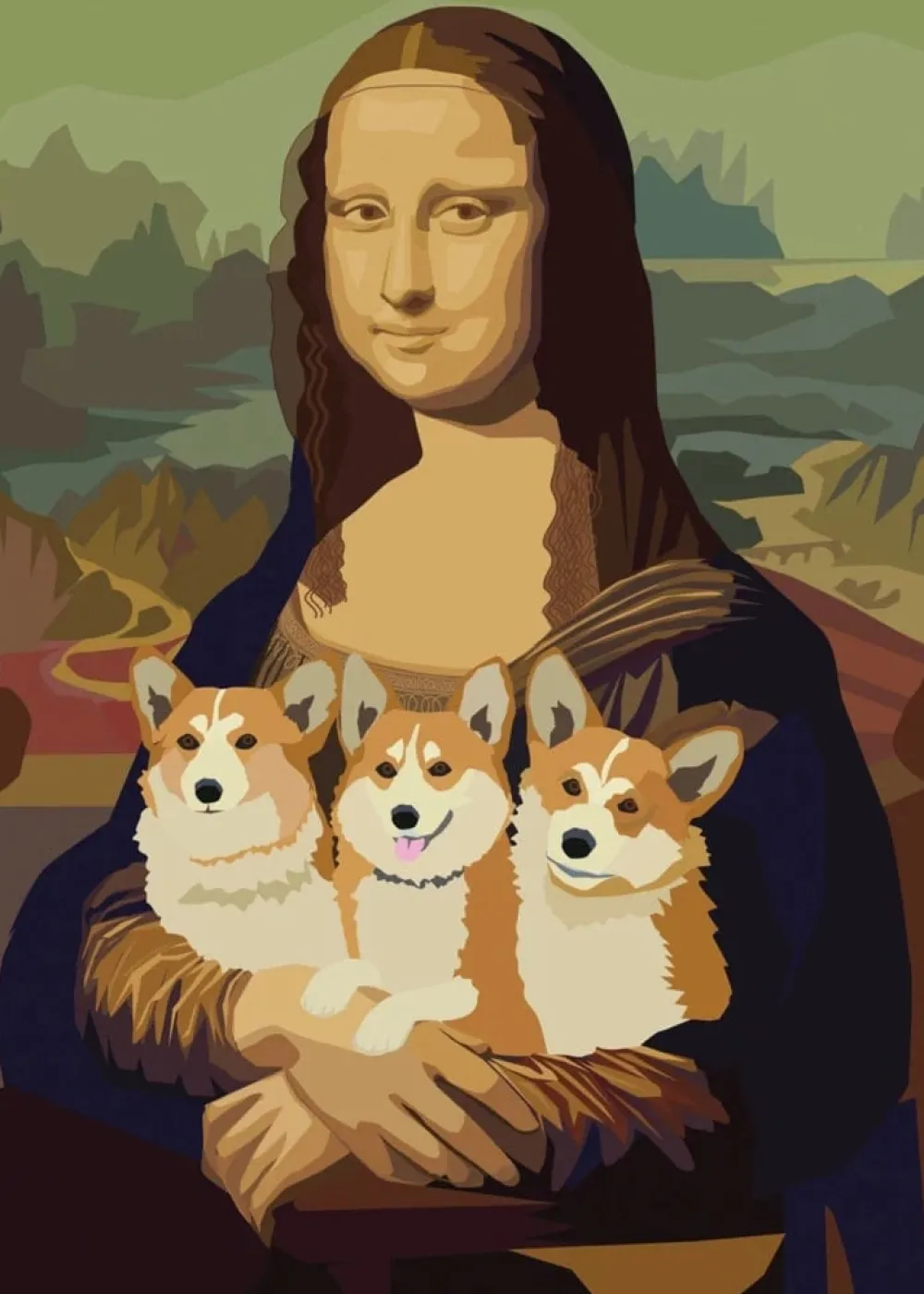 La Giocorgi Mona Lisa Birthday Card- Greeting Cards
