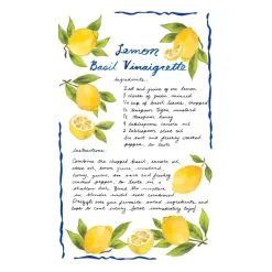 Le Cadeaux Lemon Basil Spoon Rest and Tea Towel Gift Set- Kitchen Tools|Tea Towels