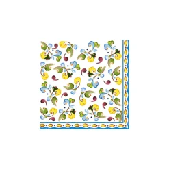 Le Cadeaux Toscana Paper Cocktail Napkins with Small Cheese Knife Gift Set- Kitchen Tools