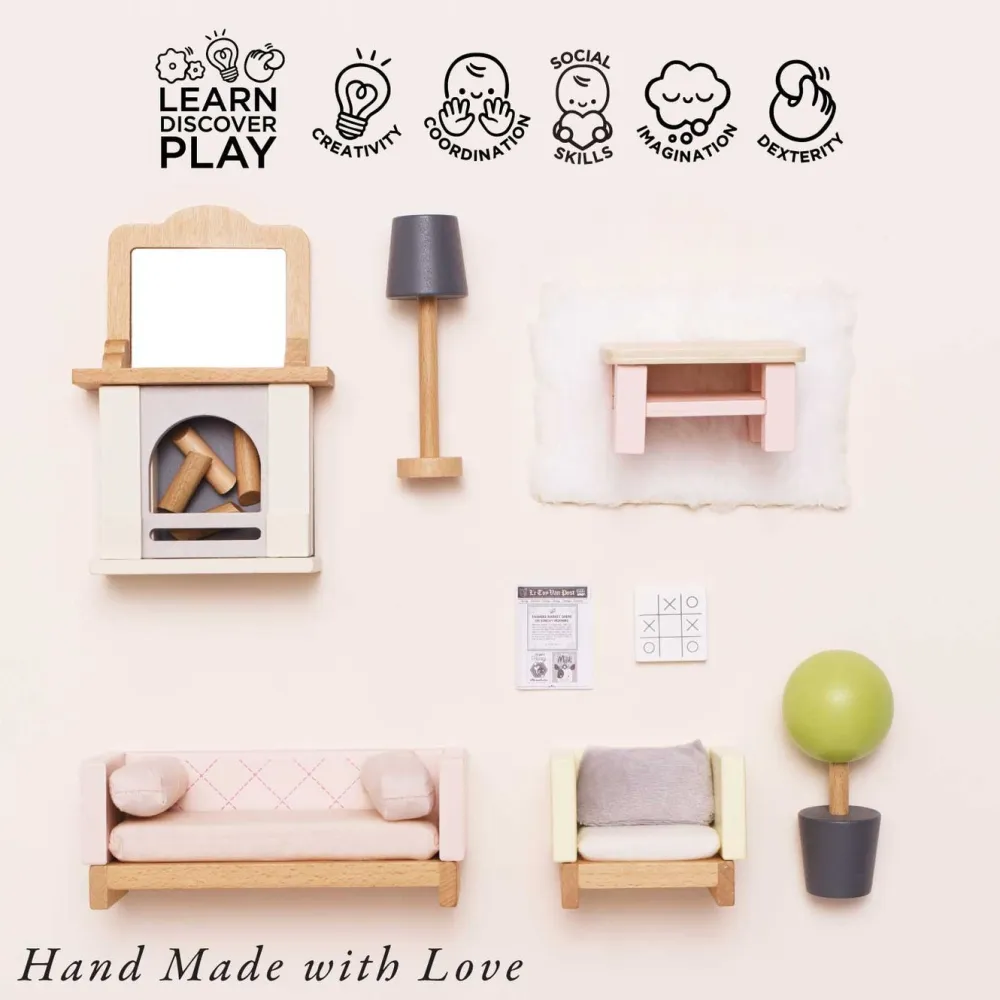 Le Toy Van Daisylane Dolls House Sitting Room Furniture Set- Toys