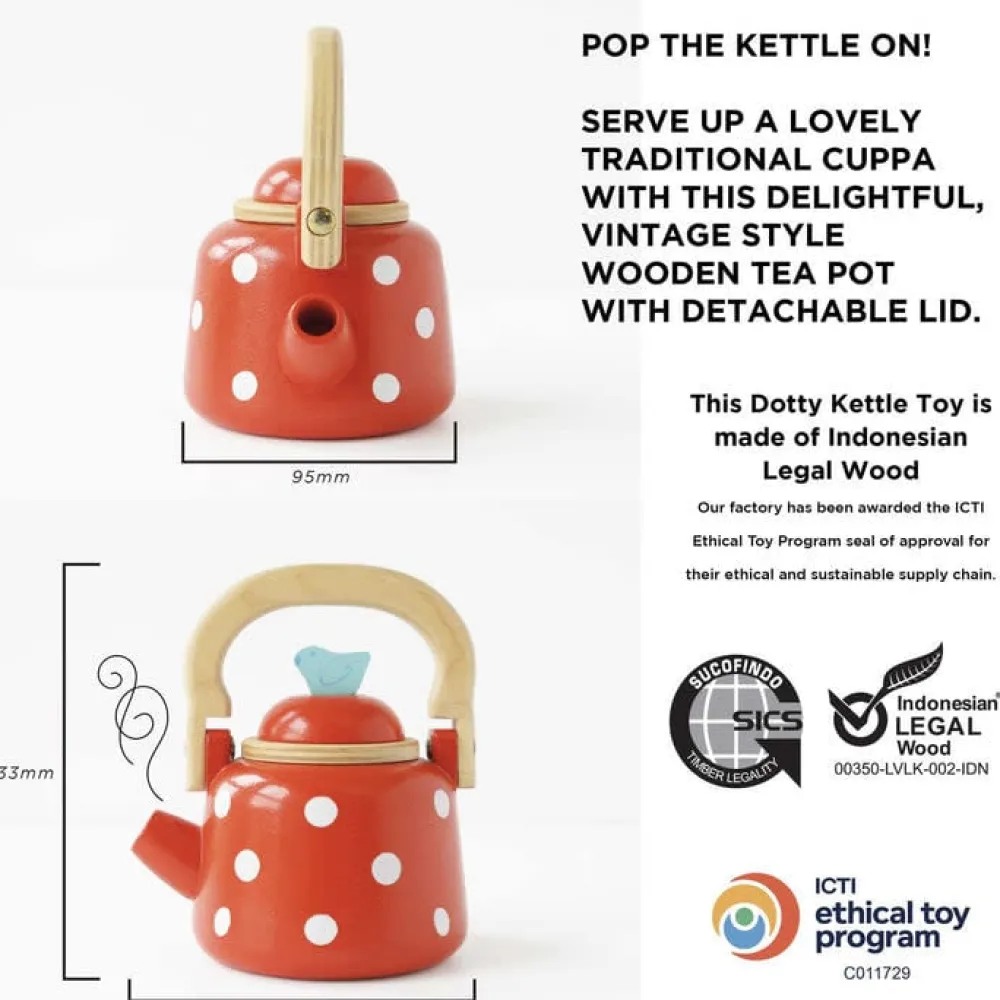 Le Toy Van Honeybake Dotty Kettle- Toys