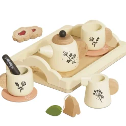 Le Toy Van Vintage Wooden Tea Set & Tray- Toys