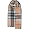 Lochcarron of Scotland Alba Thomson Camel Modern Extra Fine Merino Stole- Scarves & Wraps