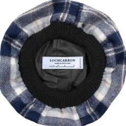 Lochcarron of Scotland Bannockbane Grey Tartan Brushed Wool Tam- Hats