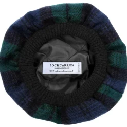 Lochcarron of Scotland Black Watch Modern Tartan Brushed Wool Tam- Hats