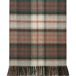 Lochcarron of Scotland Border MacDonald Dress Weathered Tartan Lambswool Blanket- Throws & Pillows