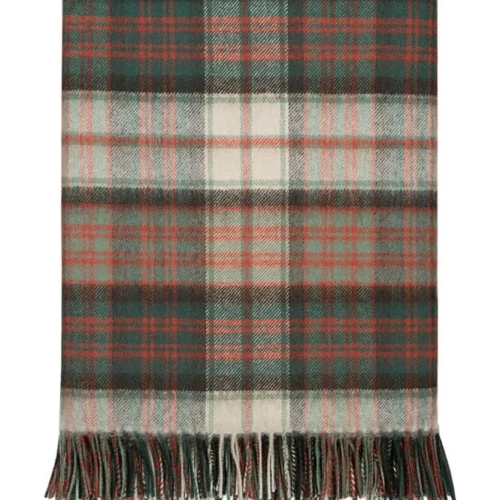 Lochcarron of Scotland Border MacDonald Dress Weathered Tartan Lambswool Blanket- Throws & Pillows