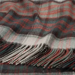 Lochcarron of Scotland Border MacDonald Dress Weathered Tartan Lambswool Blanket- Throws & Pillows