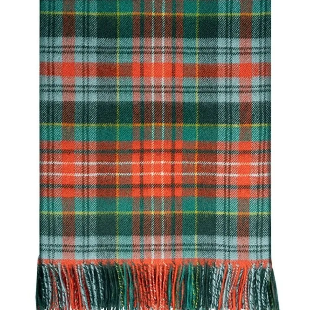 Lochcarron of Scotland Caledonia Ancient Tartan Lambswool Blanket- Throws & Pillows
