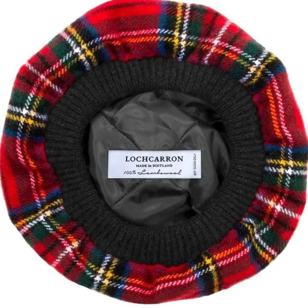 Lochcarron of Scotland Royal Stewart Tartan Brushed Wool Tam- Hats