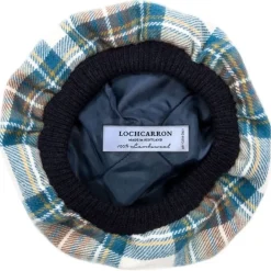 Lochcarron of Scotland Stewart Blue Dress Tartan Brushed Wool Tam- Hats