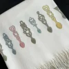 Love Spoons Cream Cashmere Blend Scarf- Scarves & Wraps