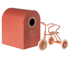Maileg Abri à Tricycle, Mouse (Coral)- Maileg|Toys