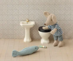 Maileg Bathroom Sink, Mouse - Off White- Maileg|Toys