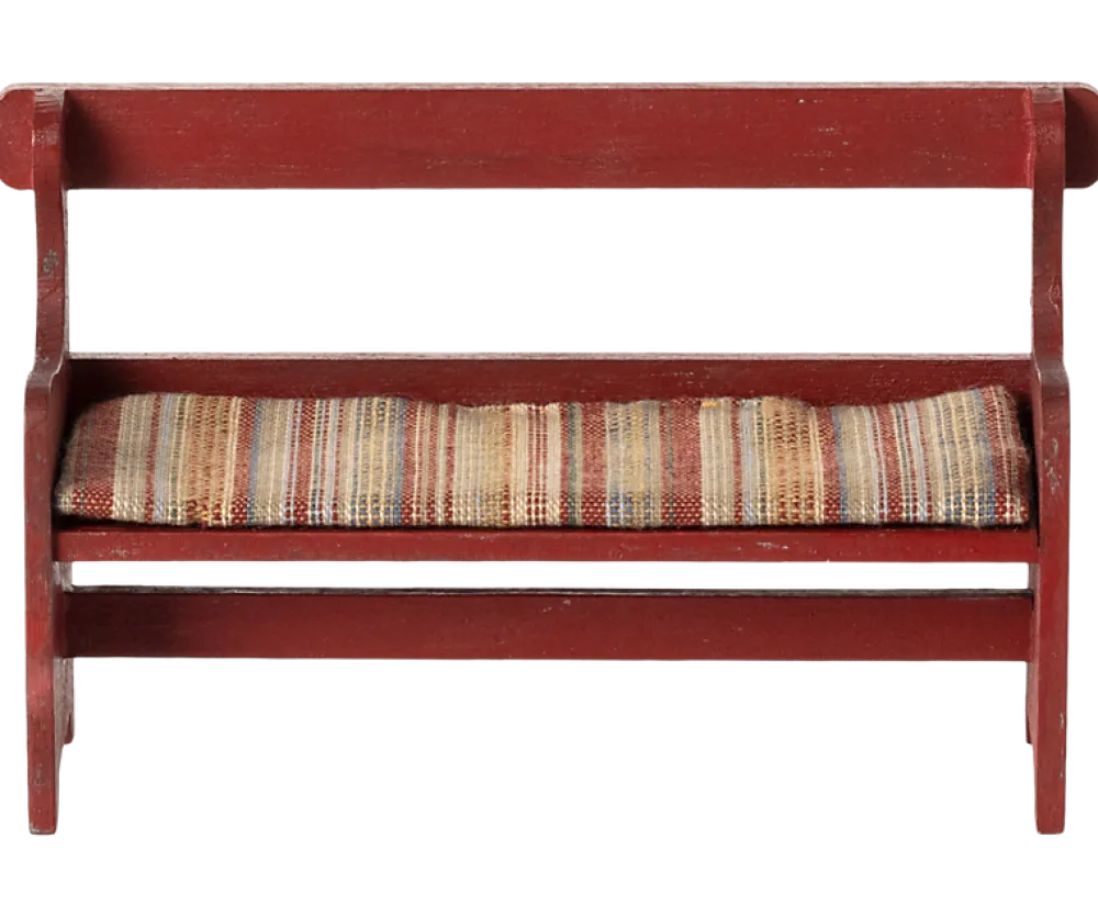 Maileg Bench, Mouse (Red)- Maileg|Toys