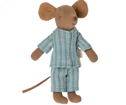 Maileg Big Brother Mouse in Box (Blue Pajamas)- Maileg|Toys