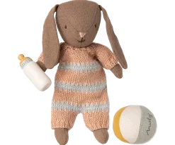 Maileg Bunny Set, Micro - Brown - Dusty Rose- Toys