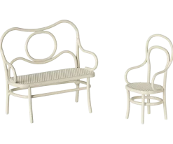 Maileg Café Set, Mouse, Small - Off White- Maileg|Toys
