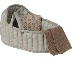 Maileg Carry Cot, Large - Blue- Maileg|Toys