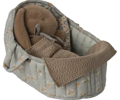 Maileg Carry Cot, Large - Blue- Maileg|Toys