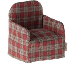 Maileg Chair, Mouse (Red Checker)- Maileg|Toys
