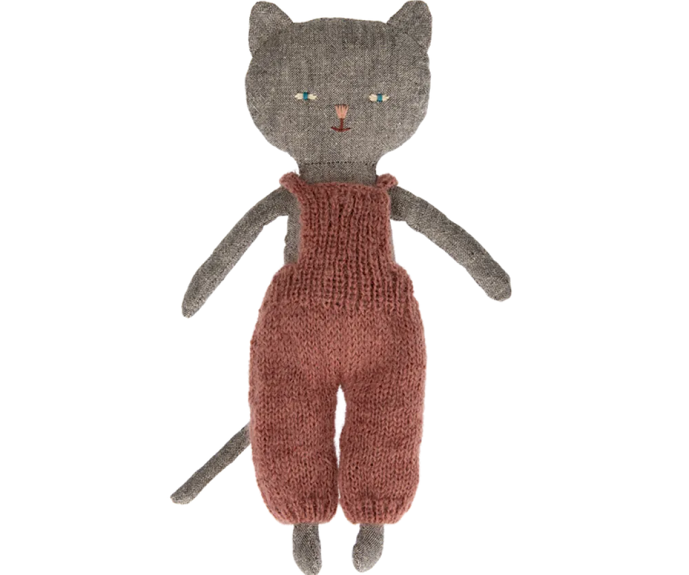 Maileg Chatons, Kitten in Overalls - Grey- Maileg|Soft Toys
