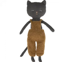 Maileg Chatons, Kitten in Overalls - Black- Maileg|Soft Toys