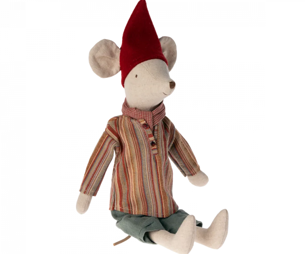 Maileg Christmas Mouse, Medium - Scarf- Maileg|Toys