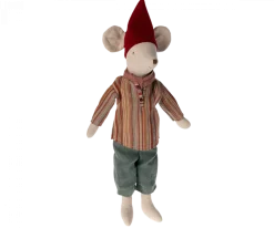 Maileg Christmas Mouse, Medium - Scarf- Maileg|Toys