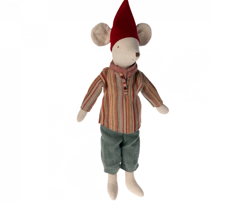 Maileg Christmas Mouse, Medium - Scarf- Maileg|Toys