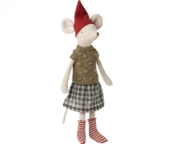Maileg Christmas Mouse, Medium - Sweater- Maileg|Toys
