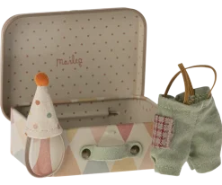 Maileg Clown Clothes in Suitcase, Little Brother Mouse- Maileg|Toys