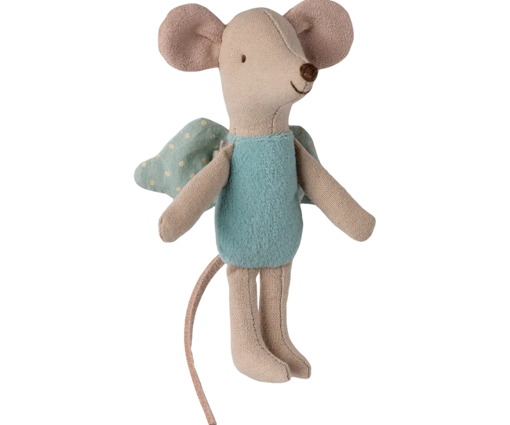 Maileg Fairy Mouse, Little - Mint- Maileg|Toys