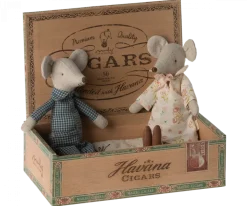Maileg Grandma & Grandpa Mice in Cigarbox- Maileg|Soft Toys