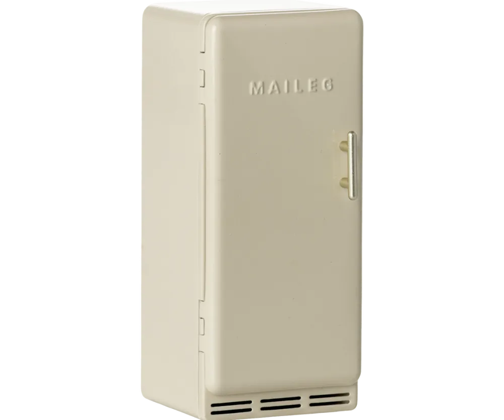 Maileg Metal Fridge, Mouse - Off White- Maileg|Toys