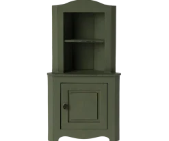 Maileg Miniature Corner Cabinet (Dark Green)- Maileg|Toys