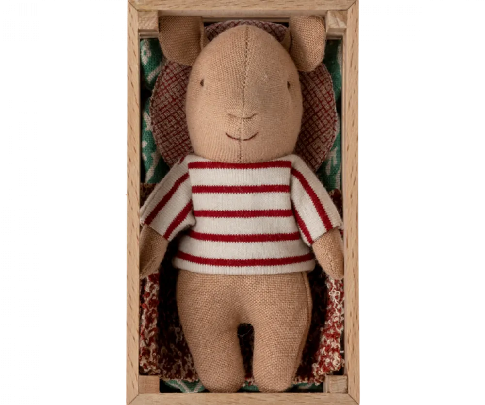 Maileg Pig, Baby in Box (Girl)- Maileg|Toys
