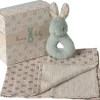 Maileg Rabbit Rattle Set - Mint- Maileg|Soft Toys