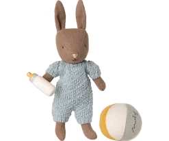 Maileg Rabbit Set, Micro - Brown - Blue- Maileg|Toys