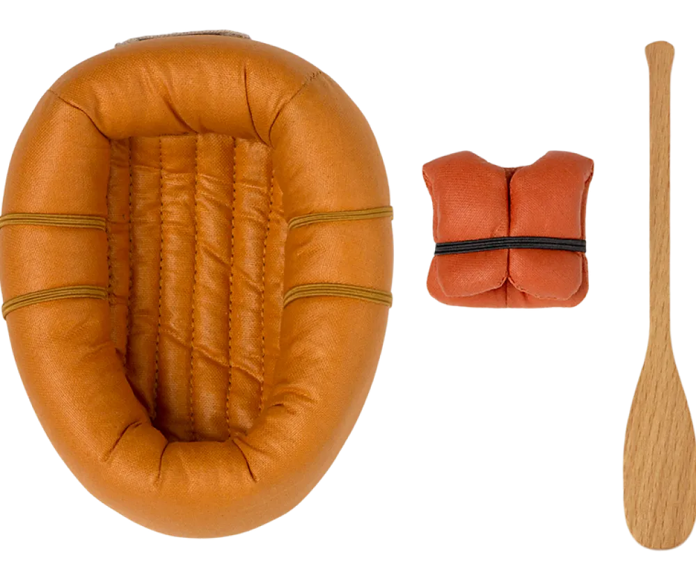 Maileg Rubber Boat, Mouse (Dusty Yellow)- Maileg|Toys