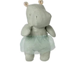Maileg Safari Friends Small Hippo with Skirt - Mint- Maileg|Soft Toys