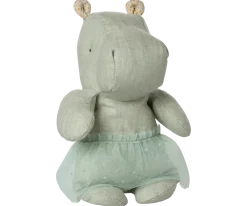Maileg Safari Friends Small Hippo with Skirt - Mint- Maileg|Soft Toys
