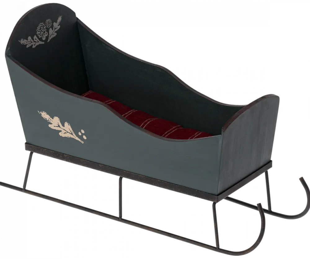 Maileg Sleigh, Medium - Green- Maileg|Toys