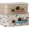 Maileg Suitcases with Fabric Set (Chevaux Heureux)- Toys
